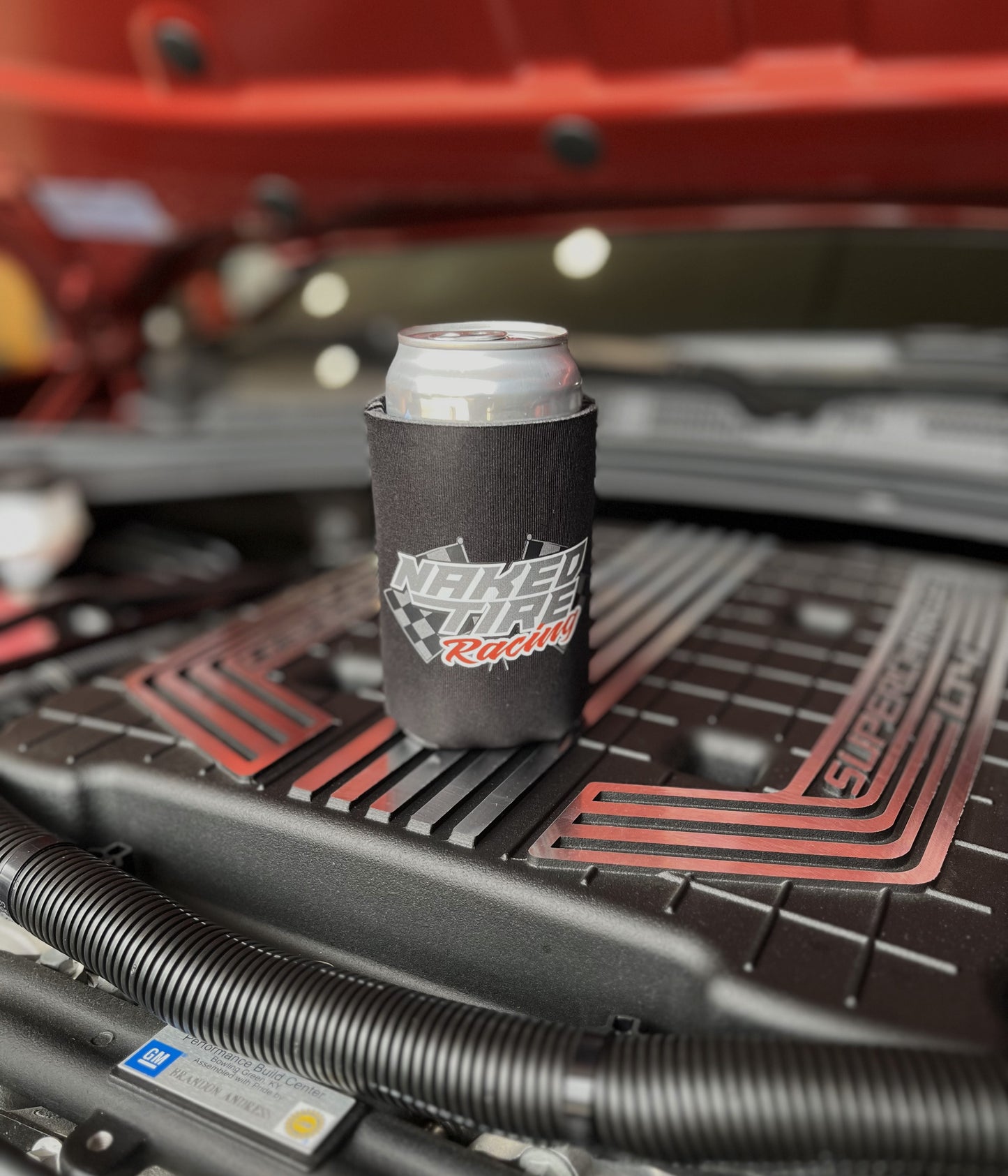 Std Can Kooler W/New School Flags