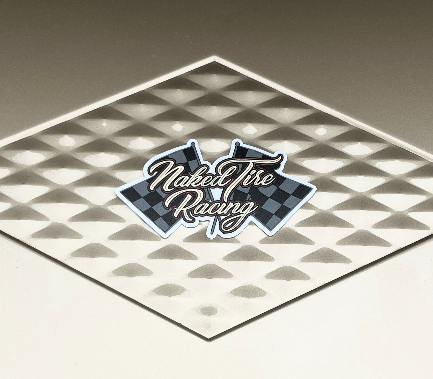 Old School Flag Sticker 4"