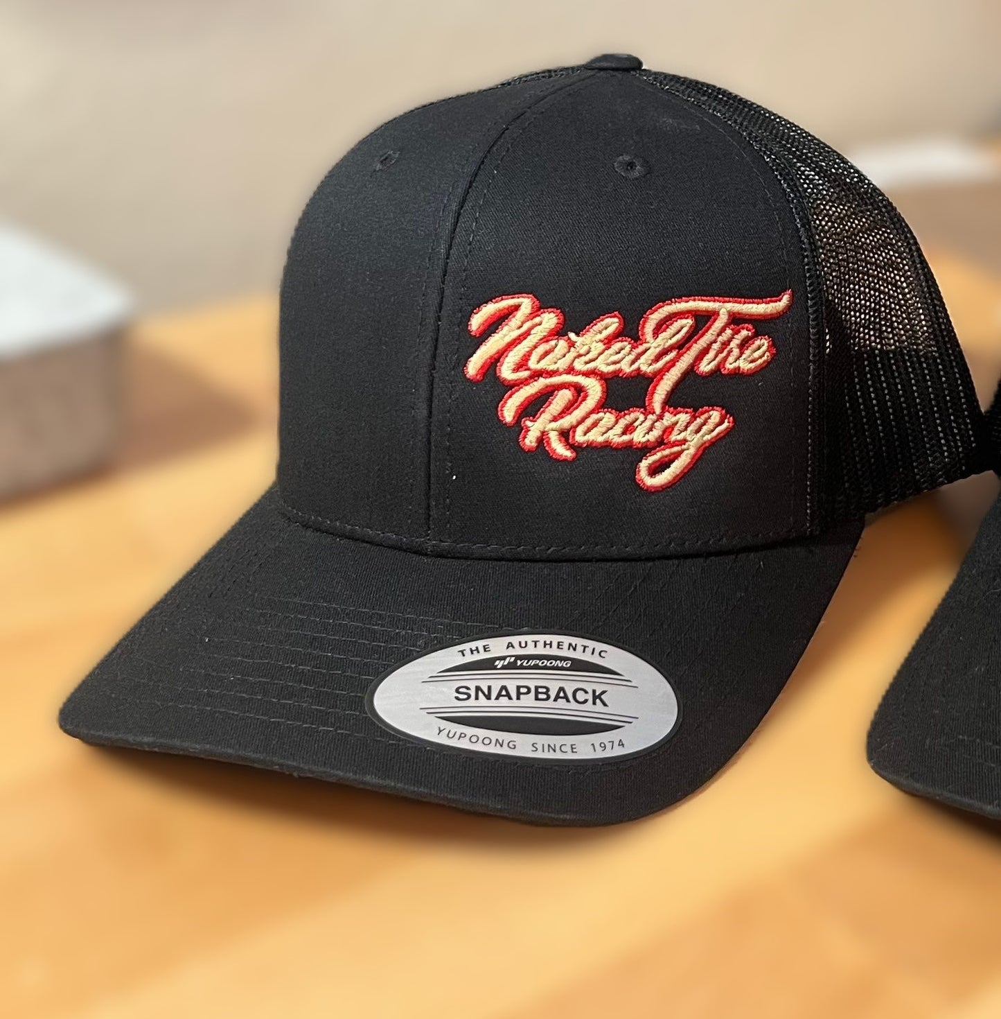Naked Tire Racing script Snapback Hat